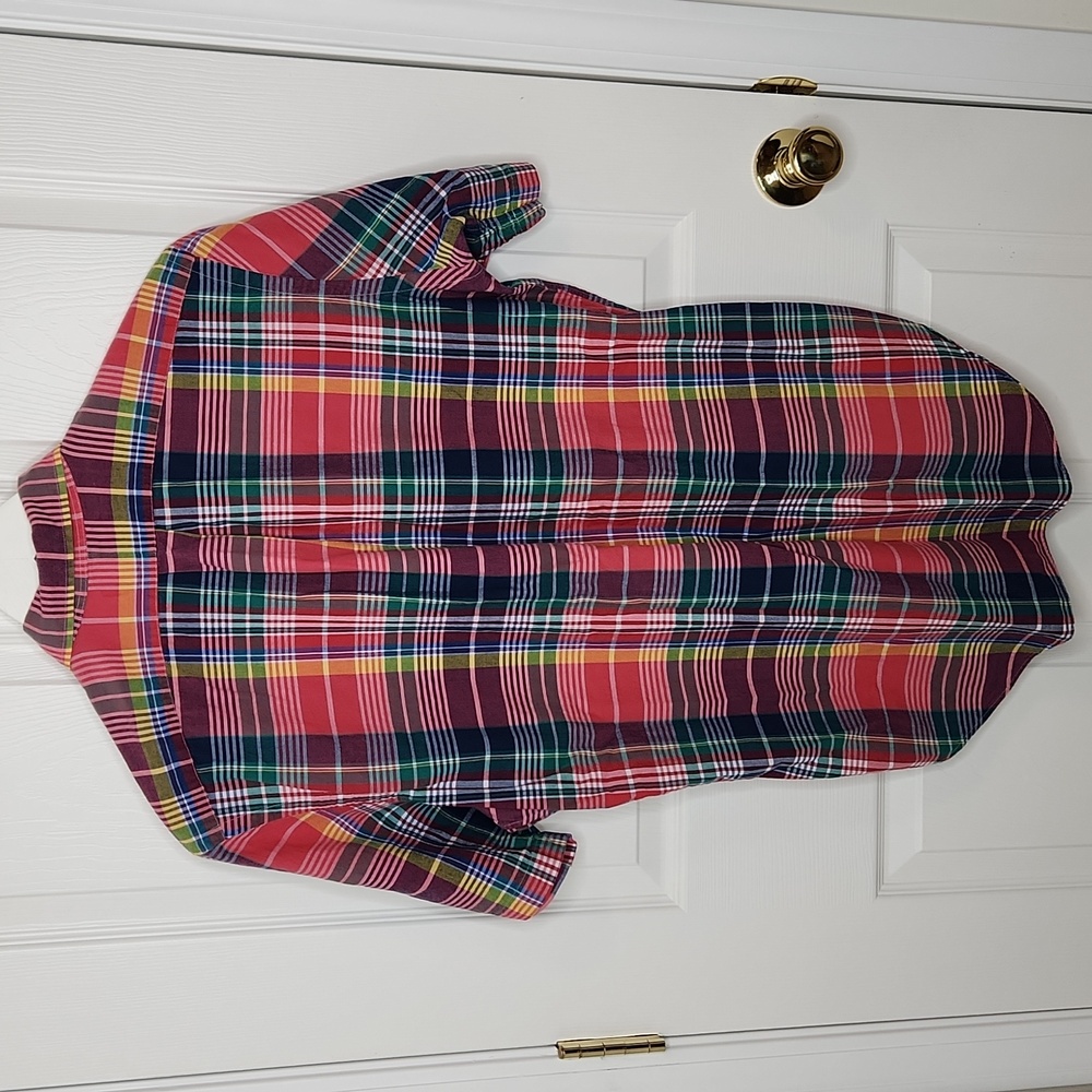 Men's Ralph Lauren classic fit short sleeve button down shirt plaid medium - Picture 4 of 6
